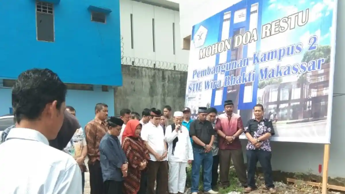 STIE Wira Bhakti Makassar Peletakan Batu Pertama Kampus II Sembilan Lantai