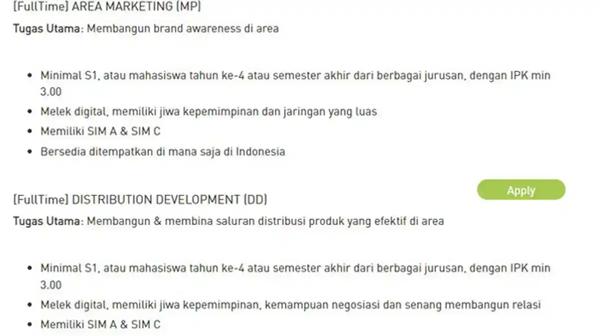 Lowongan Kerja Nutrifood untuk Lulusan SMA hingga Lulusan S1, Tersedia 7 Posisi