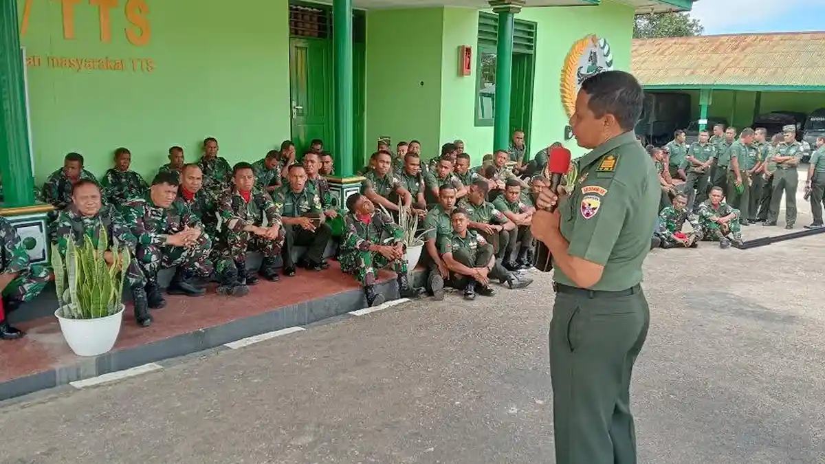 Pamit dengan Anggotanya, Kasdim 1621/TTS Sampaikan Pesan dan Kesan selama Bertugas.