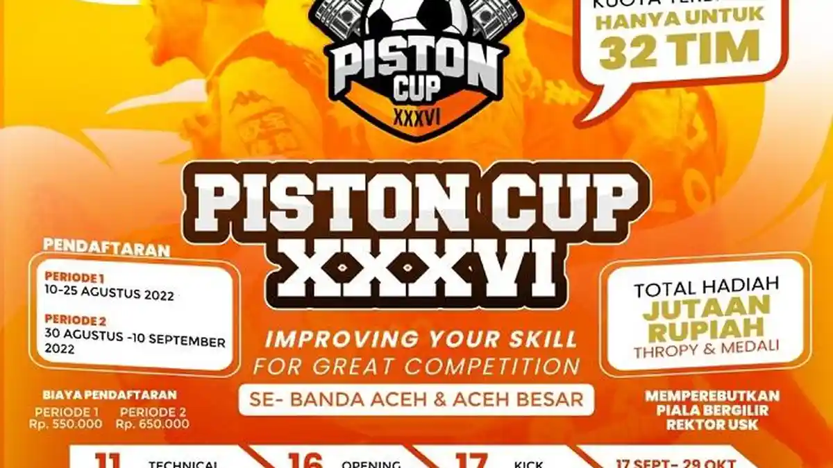 Piston Cup Ke-36 Segera Bergulir, 32 Tim Ambil Bagian, Catat Tanggal Pelaksanaannya