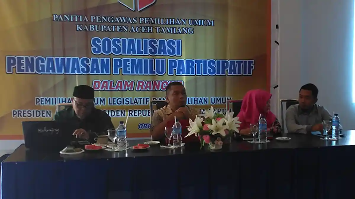 Panwaslu Aceh Tamiang Sosialisasi Pileg dan Pilpres 2019, Ini Harapannya