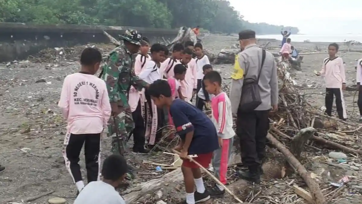 Sambut HUT ke-80 TNI, Koramil Werinama Gelar Bakti Sosial pada 2 Kecamatan di SBT