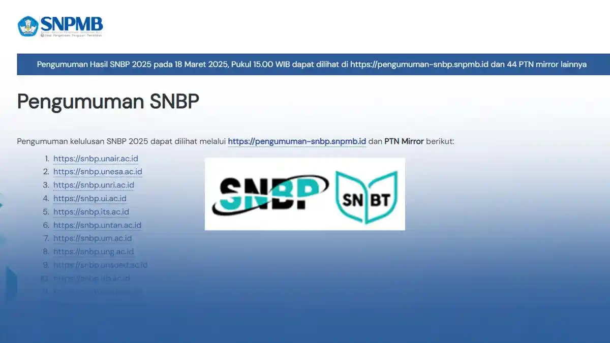 Link Pengumuman SNBP 2025,  Inilah Ciri-ciri Peserta SNBP 2025 Dinyatakan Lulus dan Tidak Lulus