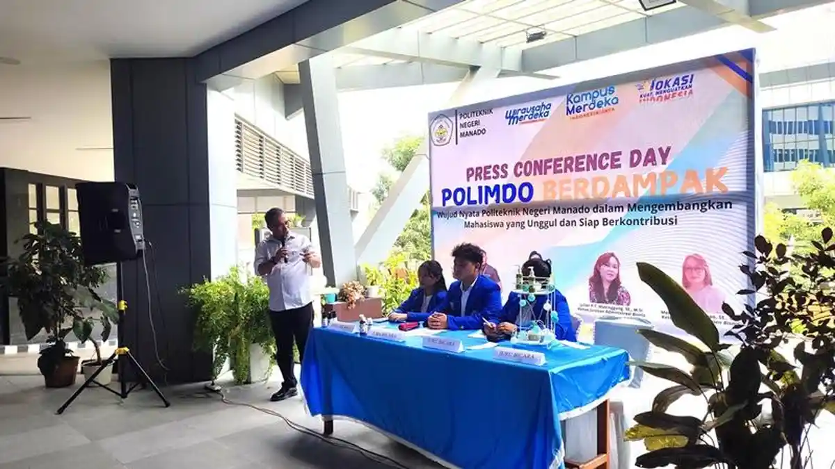 Belajar Public Relation, Mahasiswa Polimdo Gelar Press Conference, Undang Media Lokal