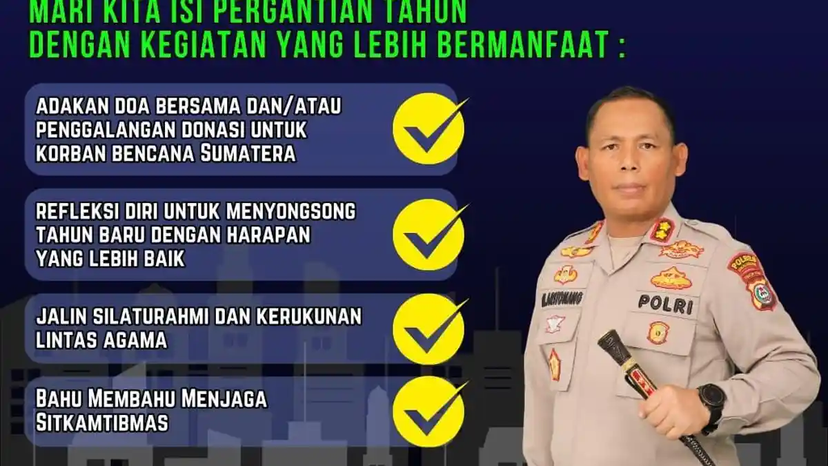 Kapolres Simalungun Imbau Warga Sambut Tahun Baru 2026 dengan Tertib, Tanpa Kembang Api