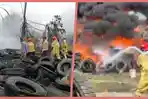 Fakta Video Viral Kebakaran Tumpukan Ban di Palembang, Diduga Dipicu OTD Bakar Sampah