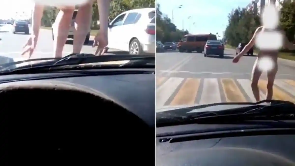 Di Bawah Pengaruh Narkoba, Wanita Ini Telanjang Lalu Hadang Mobil yang Lewat