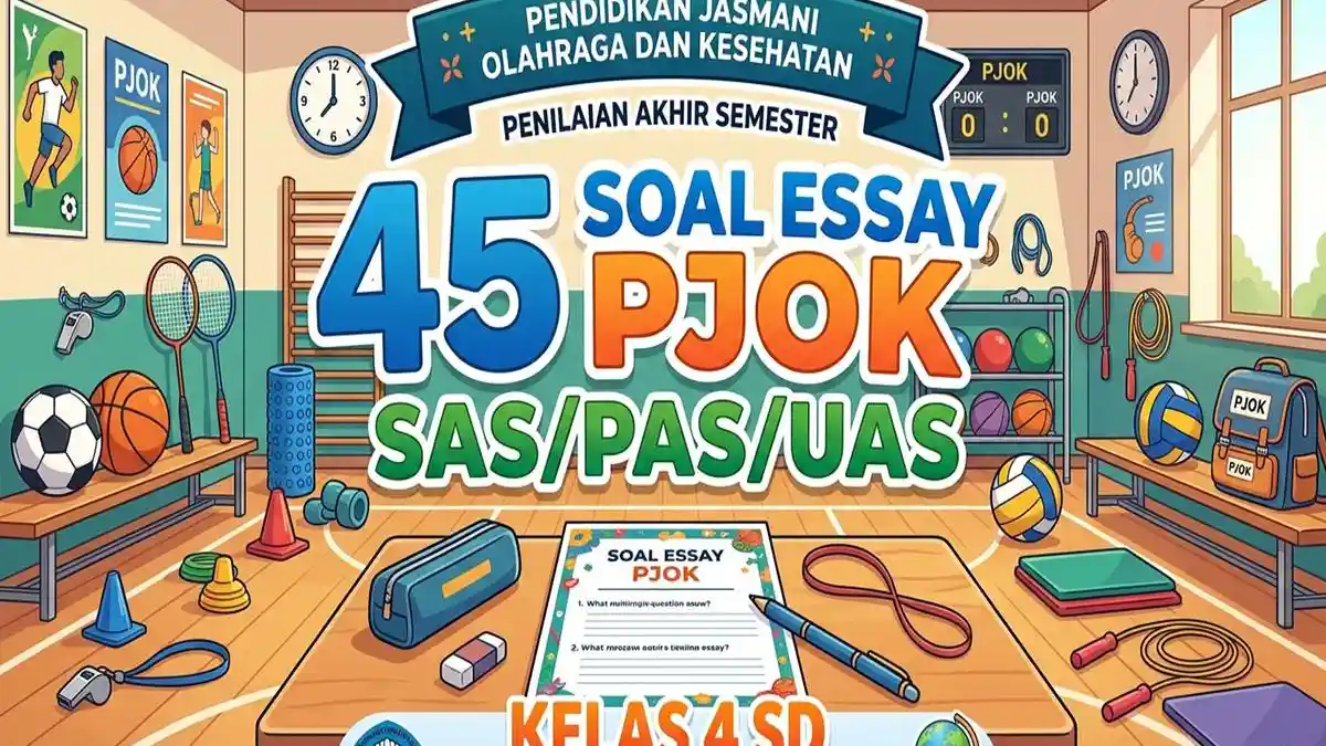 45 Soal Essay PJOK SAS/PAS/UAS Kelas 4 SD Kurikulum Merdeka 2026