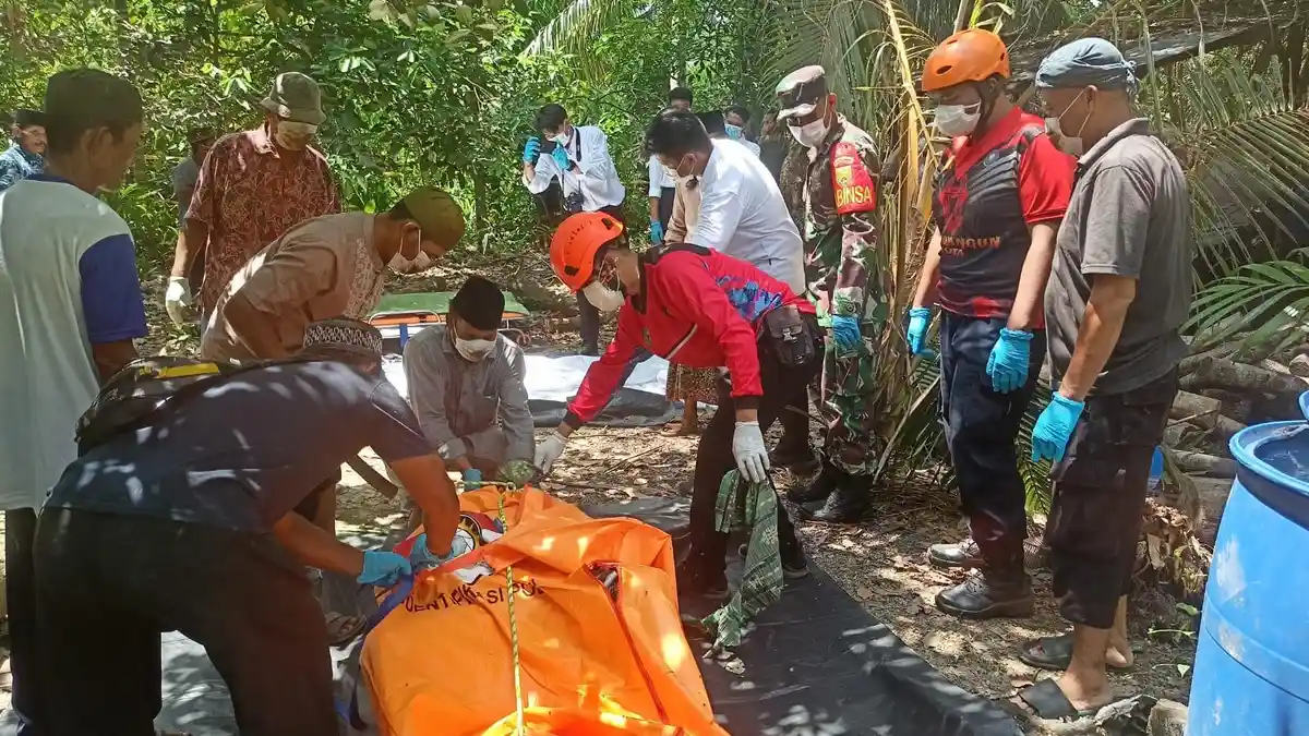 Warga Samaran Sarolangun Dihebohkan Penemuan Mayat Pria Tergantung di Pohon Karet
