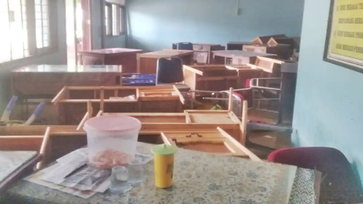 Banjir di Samarinda, Gedung SMPN 24 Kena Imbas Timbunan Lumpur