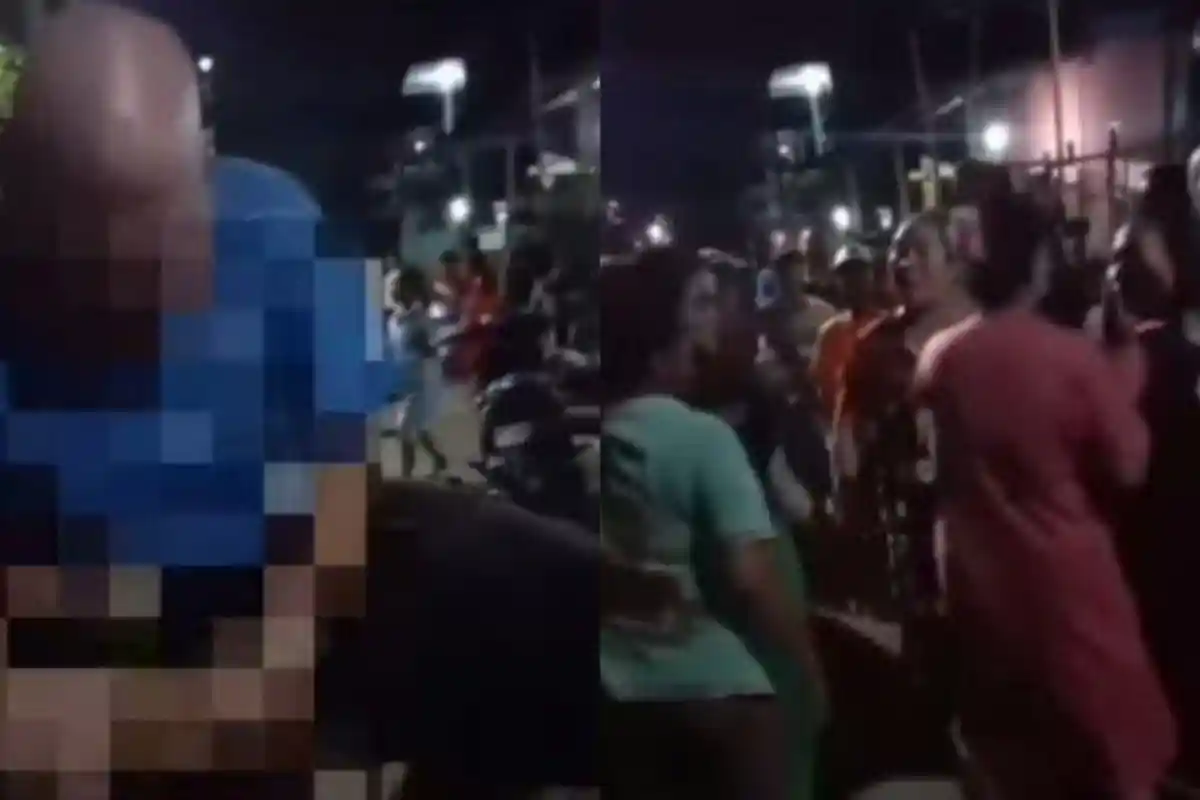 Viral Emak-emak di Kota Makkasar Saling Jambak hingga Dilerai Seorang Pria Malah Kembali Ribut