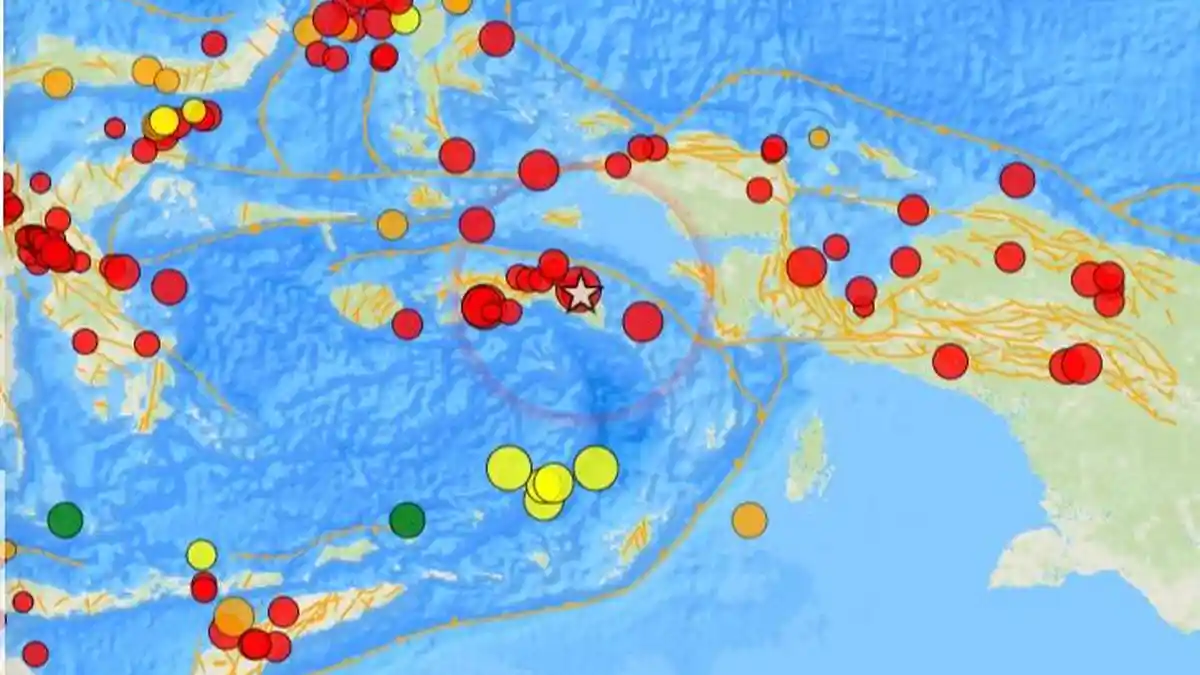 Gempa Bumi Terkini dengan SR 3,2 Menguncang Wilayah Pulau Seram, Indonesia BMKG: Kedalaman 10Km