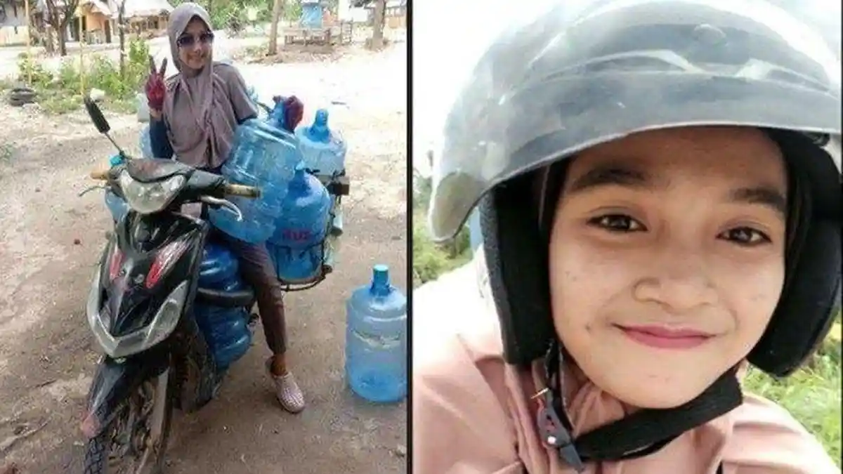 Sosok Musnaini Gadis Cantik Tak Malu Jualan Air Galon Demi Lunasi Utang Orang Tua: Daripada Mengemis