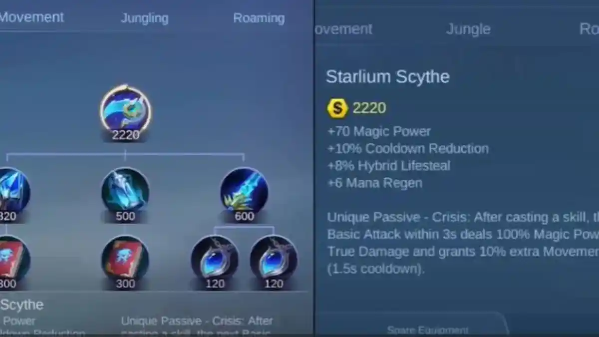 Penjelasan Item Baru di Update Patch 1.7.94 Mobile Legends: Starlium Scythe, Bikin Mage Semringah