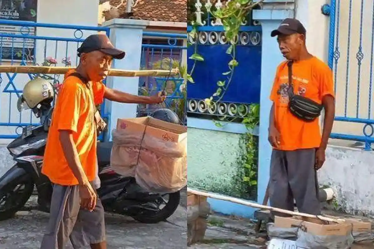 Kisah Pilu Suwardi Penjual Kripik, Kayu Pikul Dagangan Dirampok OTK saat Demo di Solo, Dibantu Warga
