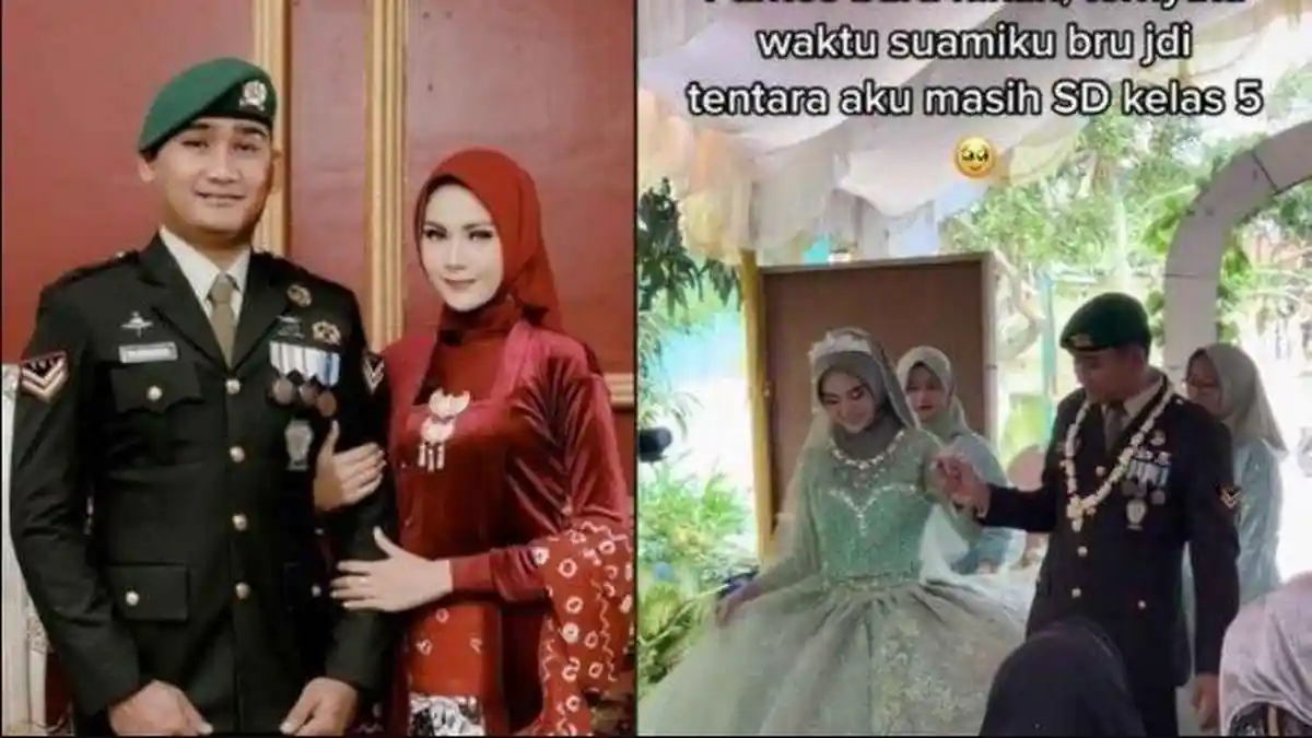 VIRAL Pernikahan Beda Usia, Mempelai Wanita: Saat Aku Kelas 5 SD, Suami Sudah Jadi Tentara