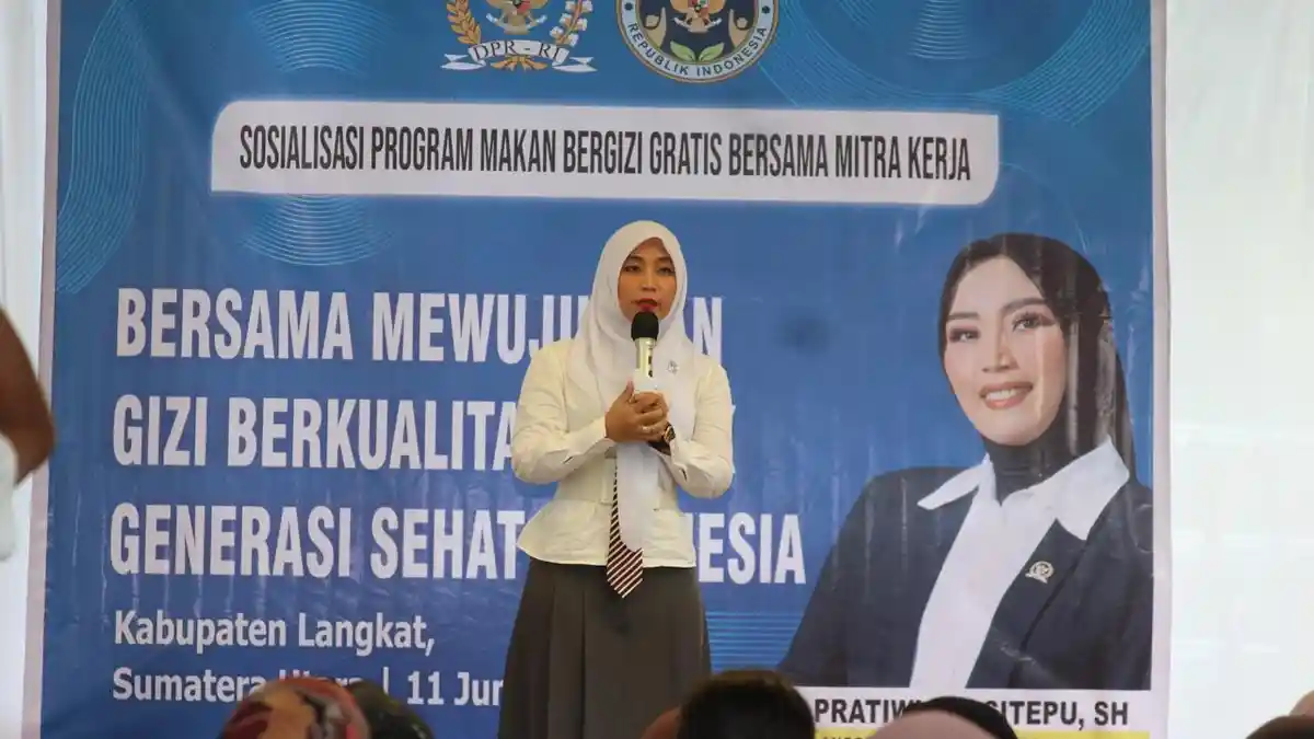 Warga Desa Pekan Gebang Langkat Mendapat Sosialisasi Penguatan Gizi dari DPR RI dan BGN