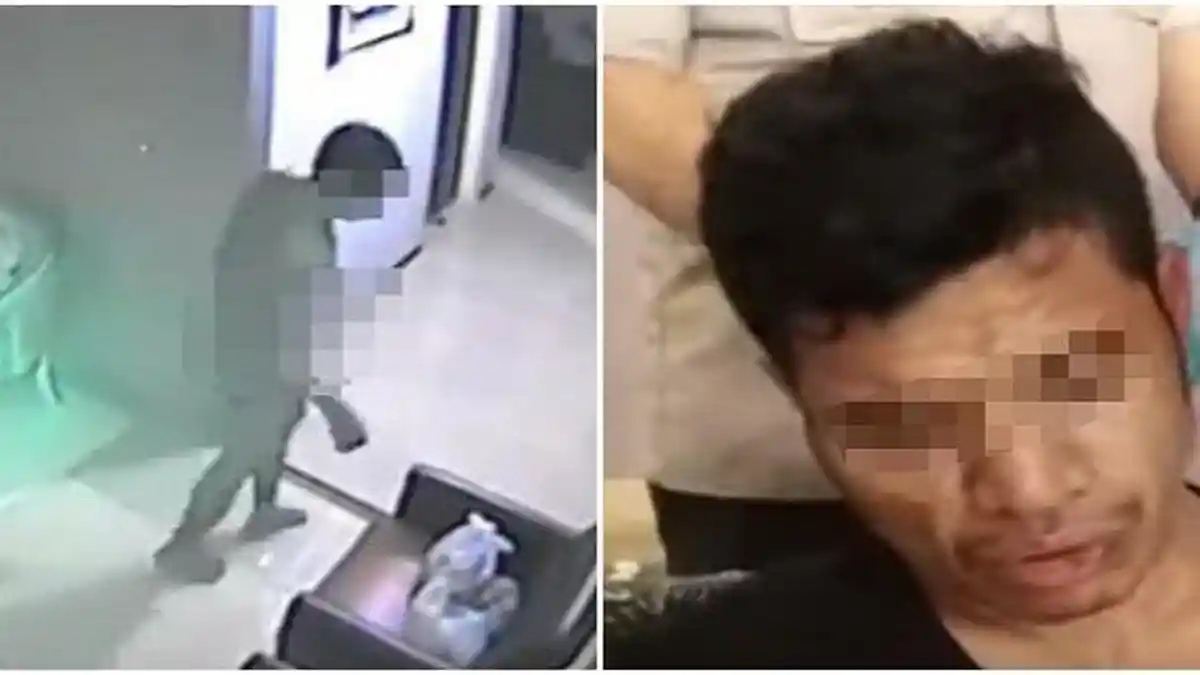 Mengira Punya Ilmu Tak Terlihat, Aksi Maling Tak Berbusana Ini Malah Terekam CCTV