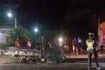 Mobil Pikap Terbakar di Jalan Jenderal Sudirman Km 11 Sampit Kotim Kalteng, Pemilik Diduga Kabur
