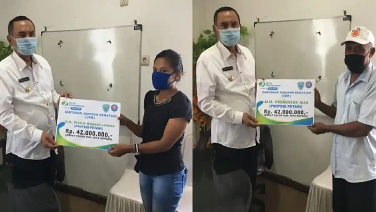 Dua Ahli Waris di Ende Terima Rp  42 Juta dari BPJamsostek