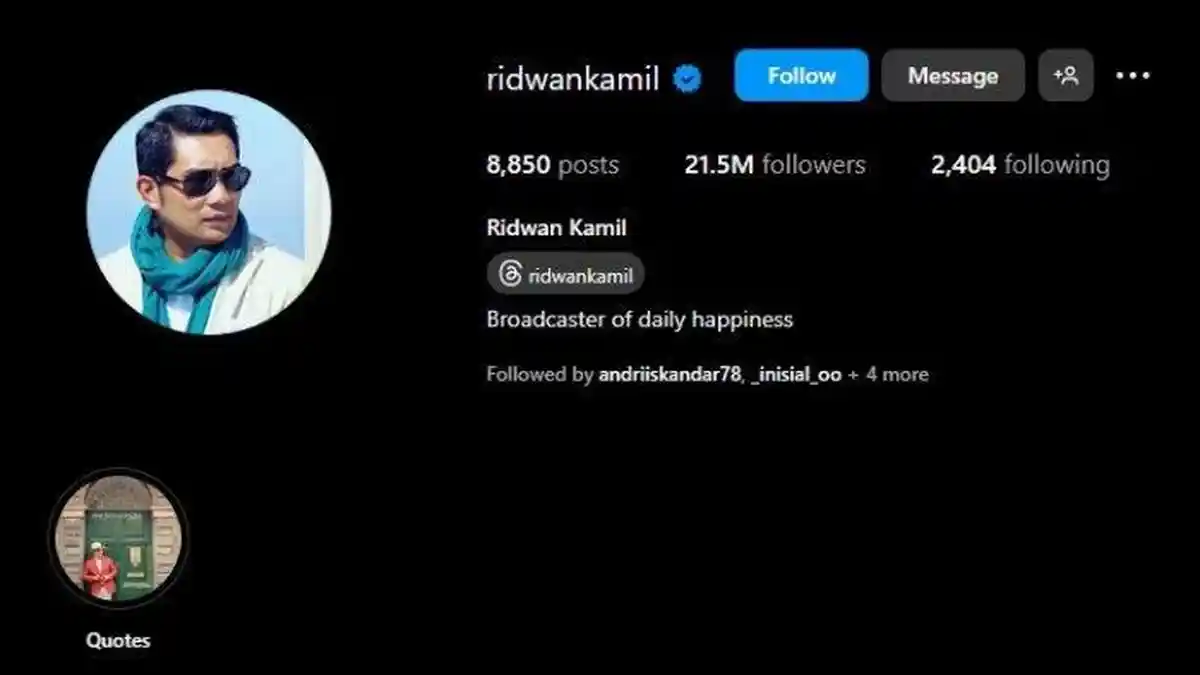 Akun Instagram Milik RK Diretas, Muncul Sindiran Tajam Hingga Bahas Jangan Lari dari Tanggung Jawab