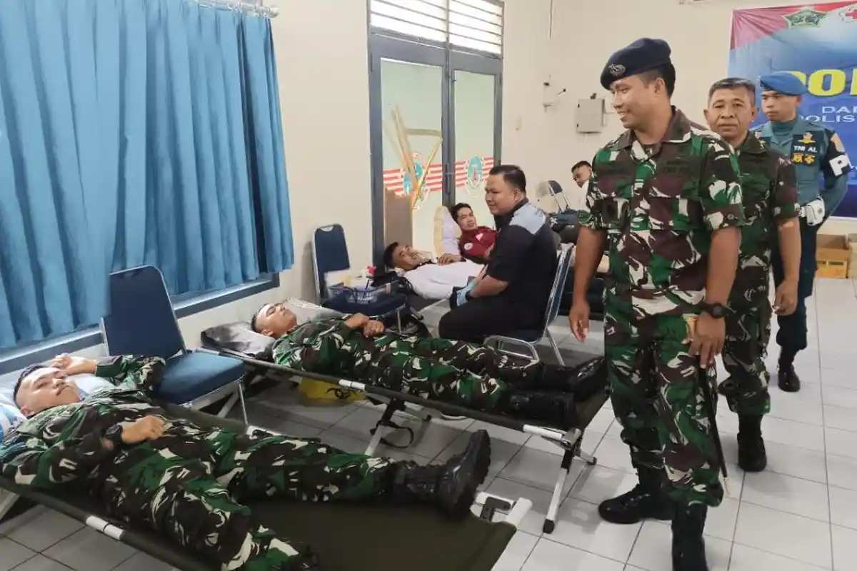 Lanal Bengkulu Gelar Aksi Sosial Donor Darah, Peringati HUT ke 77 POMAL