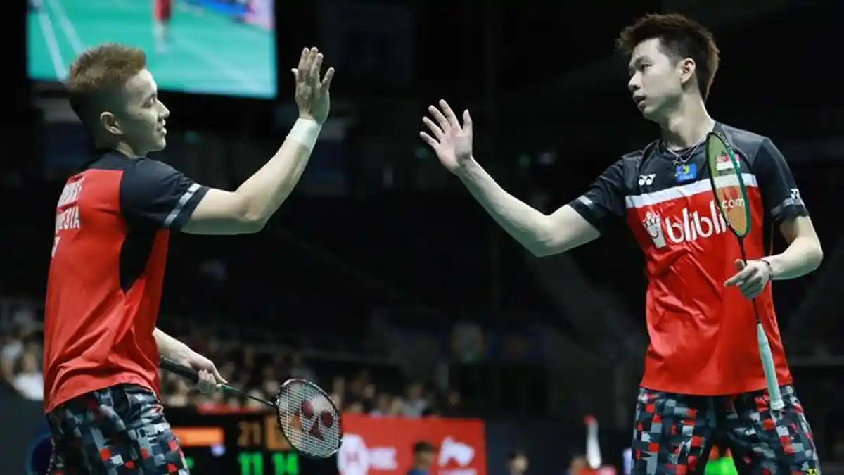 Main Sekarang! Live Streaming All England 2020, Marcus/Kevin vs Jason Anthony Ho Shue/Nyl Yakura