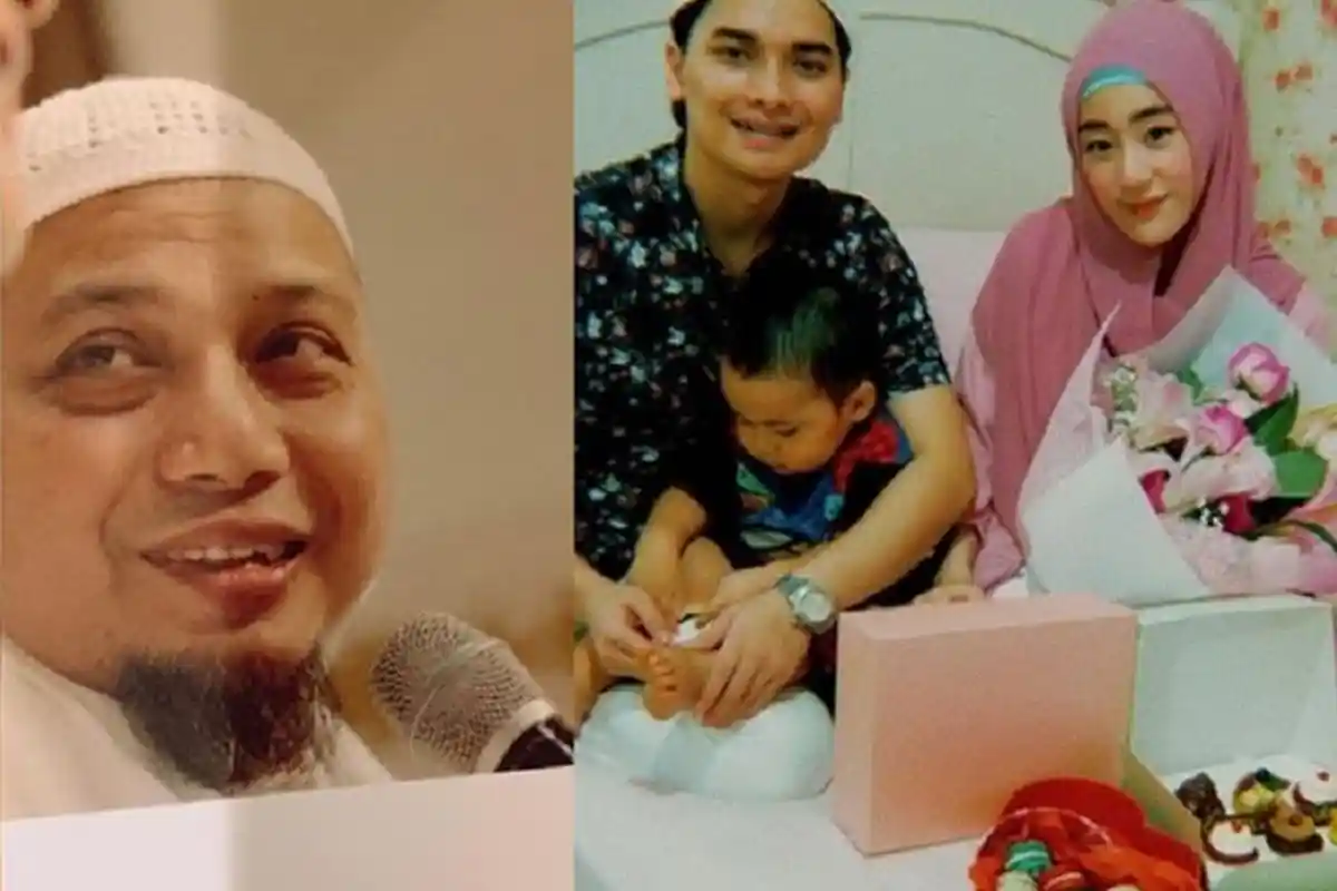 Menantu Cantik Ustaz Arifin Ilham Tetap Harmonis Makan dengan Keluarga Walau Beda Keyakinan