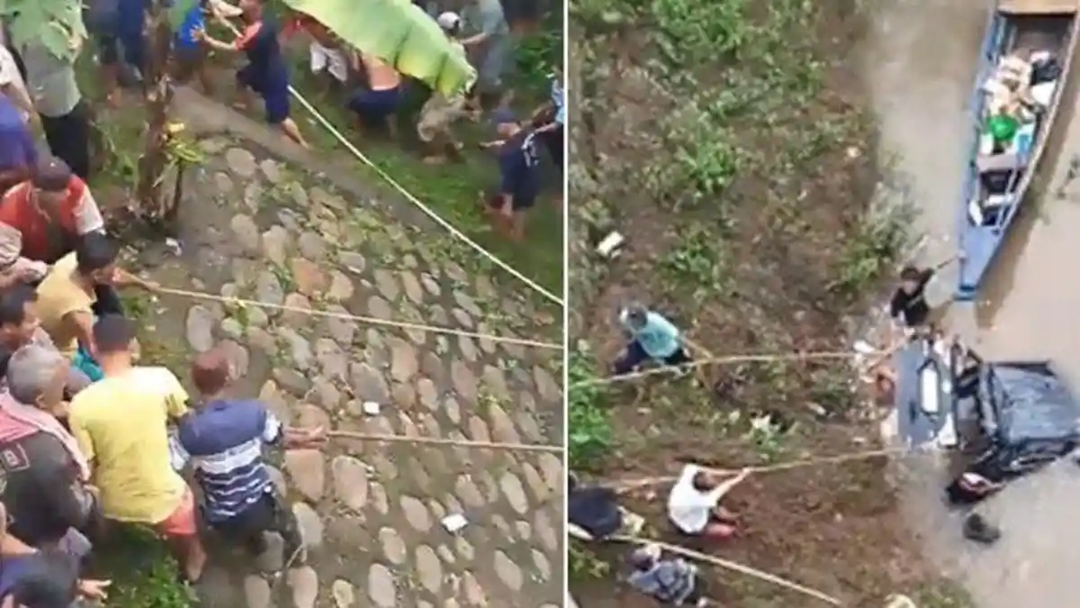 Evakuasi Dramatis Mobil Travel Terjun ke Sungai Kelingi, 4 Orang Tewas