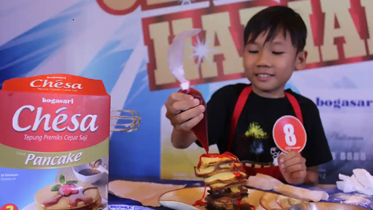 Anak SD dan Ibu PKK Adu Resep Chesa Bogasari