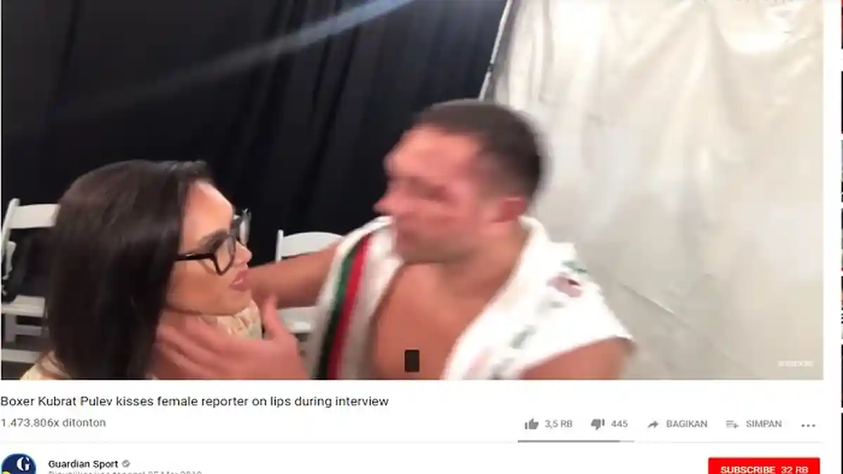 Mendadak Cium Reporter yang Mewawancarainya, Petinju Kelas Berat Ini Dihukum