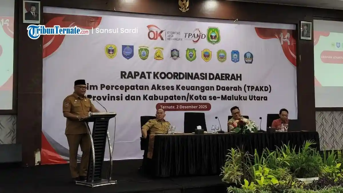 Samsuddin A Kadir Tegaskan Pentingnya Akses Keuangan yang Merata di Maluku Utara di Rakor TPKAD OJK