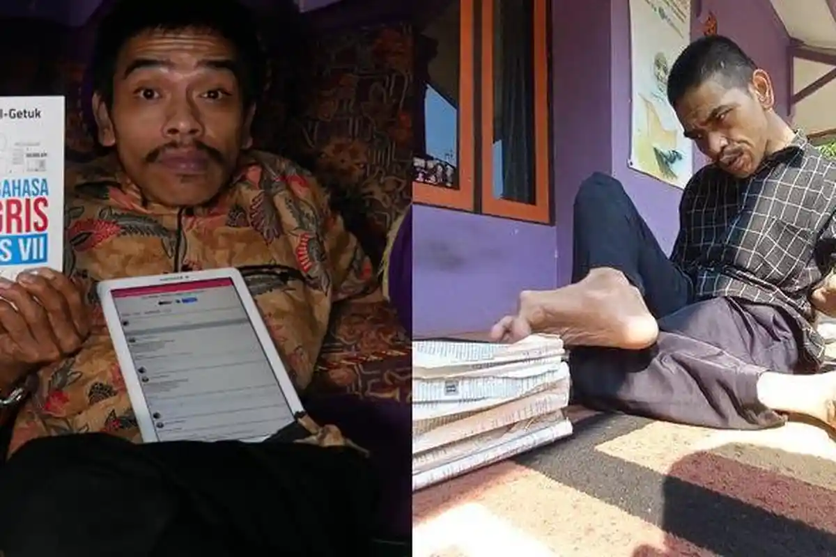 Hidup Engkus Pemuda Difabel Jadi Guru Bahasa Inggris Gratis, Punya Murid Online Sampai 93 Ribu Orang