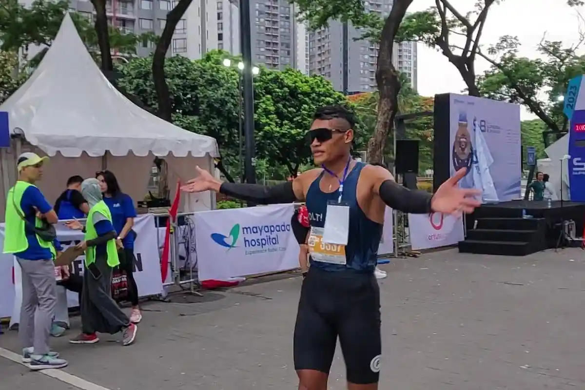 Pilon Senang Targetnya Jadi Pelari Tercepat Kategori 10K di Superball Run 2023 Tercapai Hari Ini