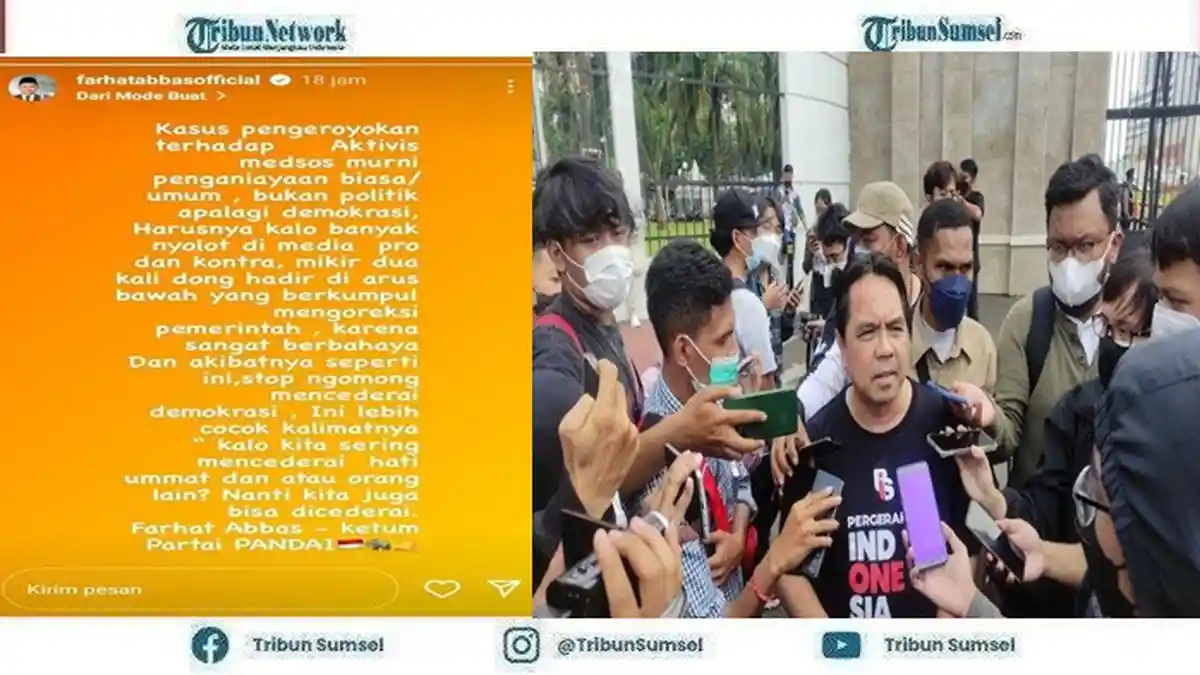 Farhat Abbas Sindir Ade Armando Dikeroyok Massa: Kalau Banyak Nyolot Mikir Dua Kali Datang Demo