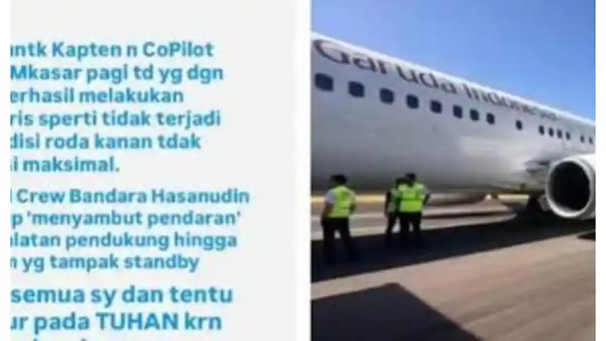 Garuda GA604 Alami Masalah Roda Saat Terbang ke Makassar, Ari Lasso Ada ...
