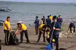 Kepedulian Pada Lingkungan, Polres Bandara Ngurah Rai dan Stakeholder Bersihkan Pantai Sekeh Bali