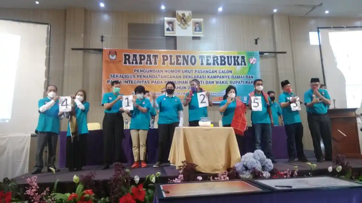 5 Pasangan Calon Sah Maju di Pilkada Karo Lengkap dengan Nomor Urutnya