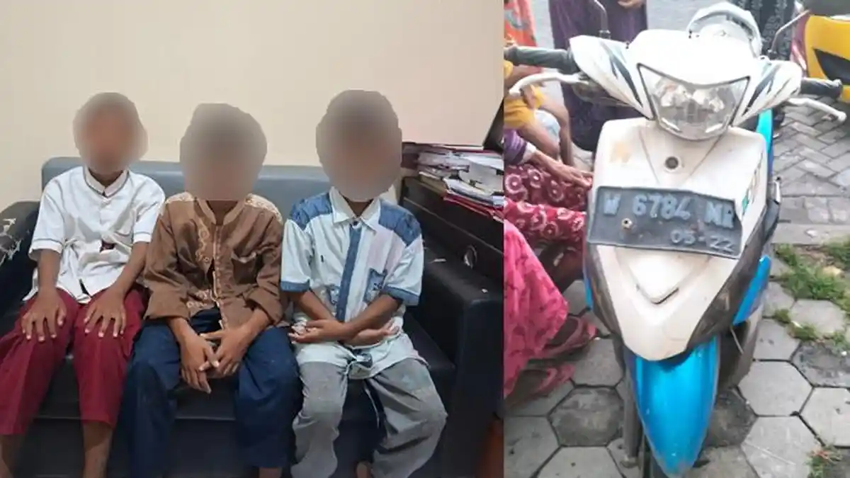 Cara 3 Bocah SD di Gresik Curi Motor, Pantau Lokasi Gondol Yamaha Mio, Miris Sudah 4 Kali Beraksi