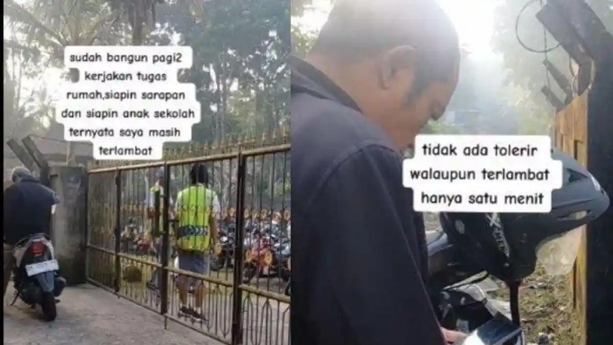 Viral Video Guru dan Staf Sekolah Dikunci Siswa Saat Datang Terlambat