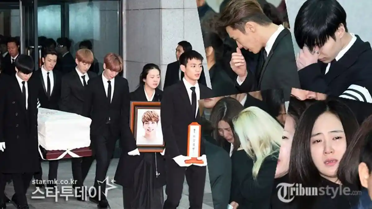 Tangis Pilu Artis-artis SM Town Mengantar Jonghyun SHINee ke Peristirahatan Terakhir