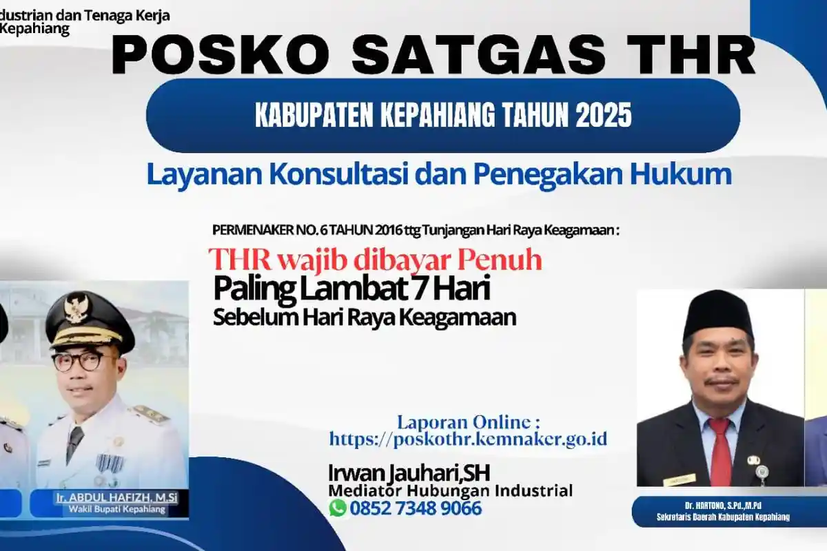 Pemkab Kepahiang Bengkulu Dirikan Posko Pengaduan THR Lebaran, Warga Bisa Langsung Lapor