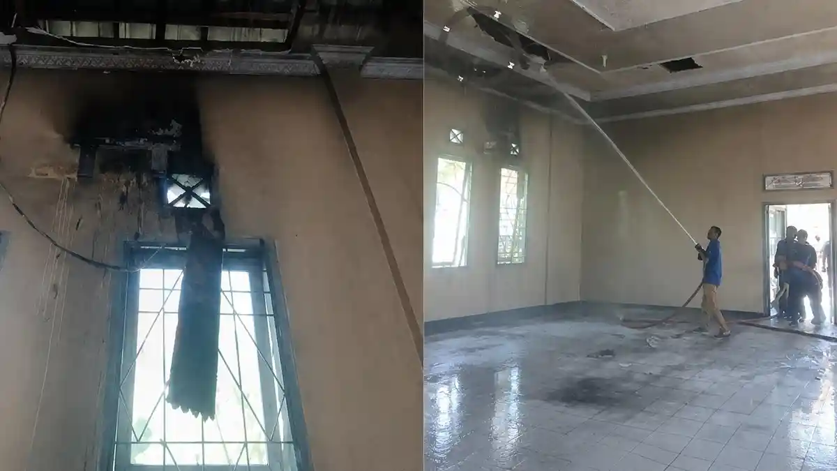 Kebakaran Aula Rafflesia Dinas Pertanian Bengkulu Selatan Diduga Dipicu Korsleting AC