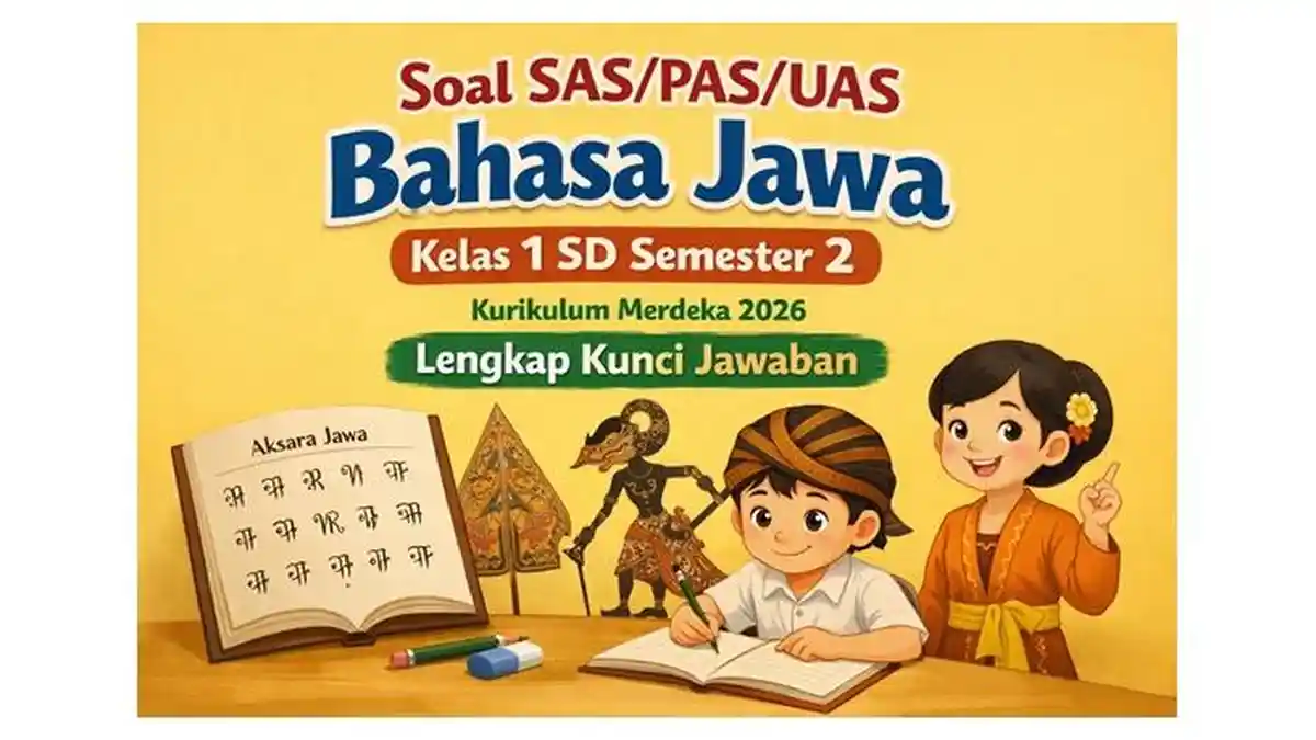 Soal SAS/PAS/UAS Bahasa Jawa Kelas 1 SD Semester 2 Kurikulum Merdeka 2026 Lengkap Kunci Jawaban