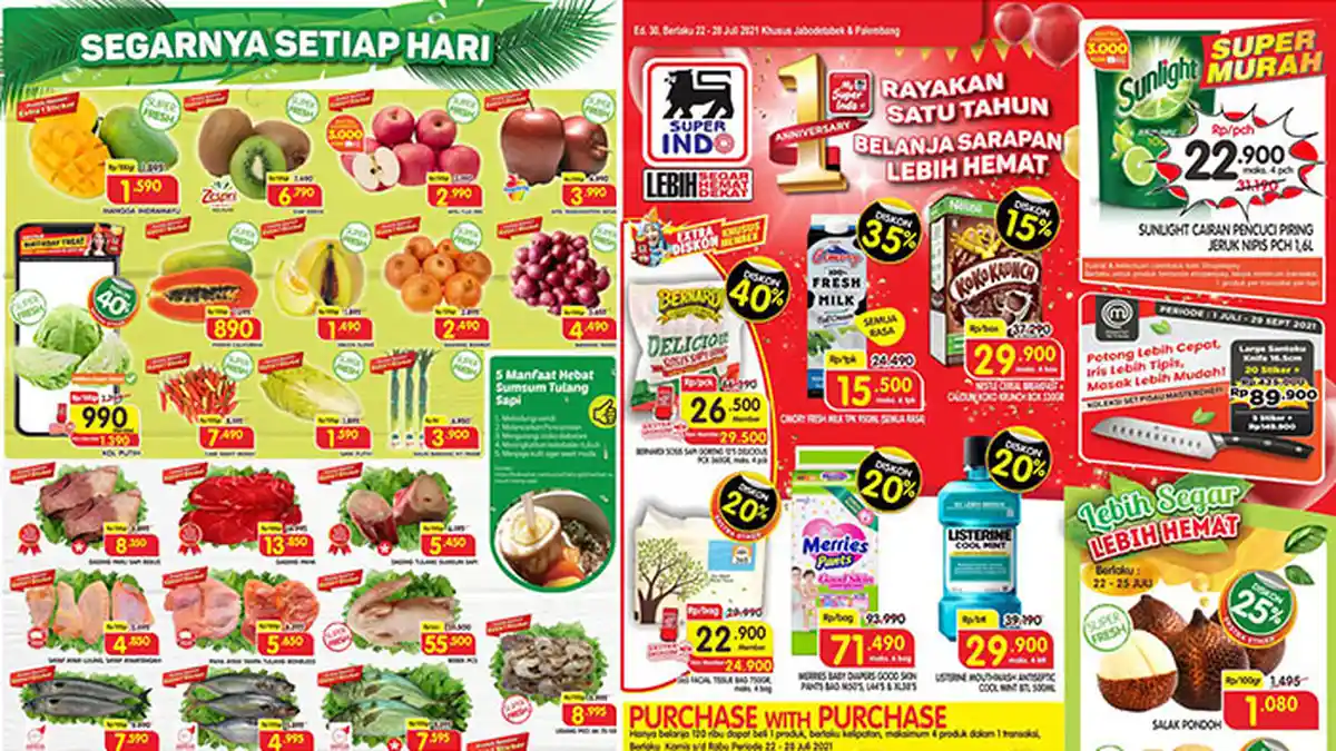 PROMO BARU Superindo Hari Ini 22 Juli 2021: Cimory Fresh Milk 950ml Rp15.500, Bawang Merah Rp4.490