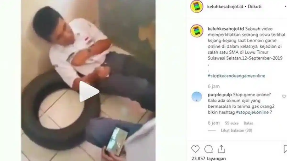 Viral Video Pelajar Kejang-kejang saat Main Game Online, Ternyata Ini Penyebabnya 