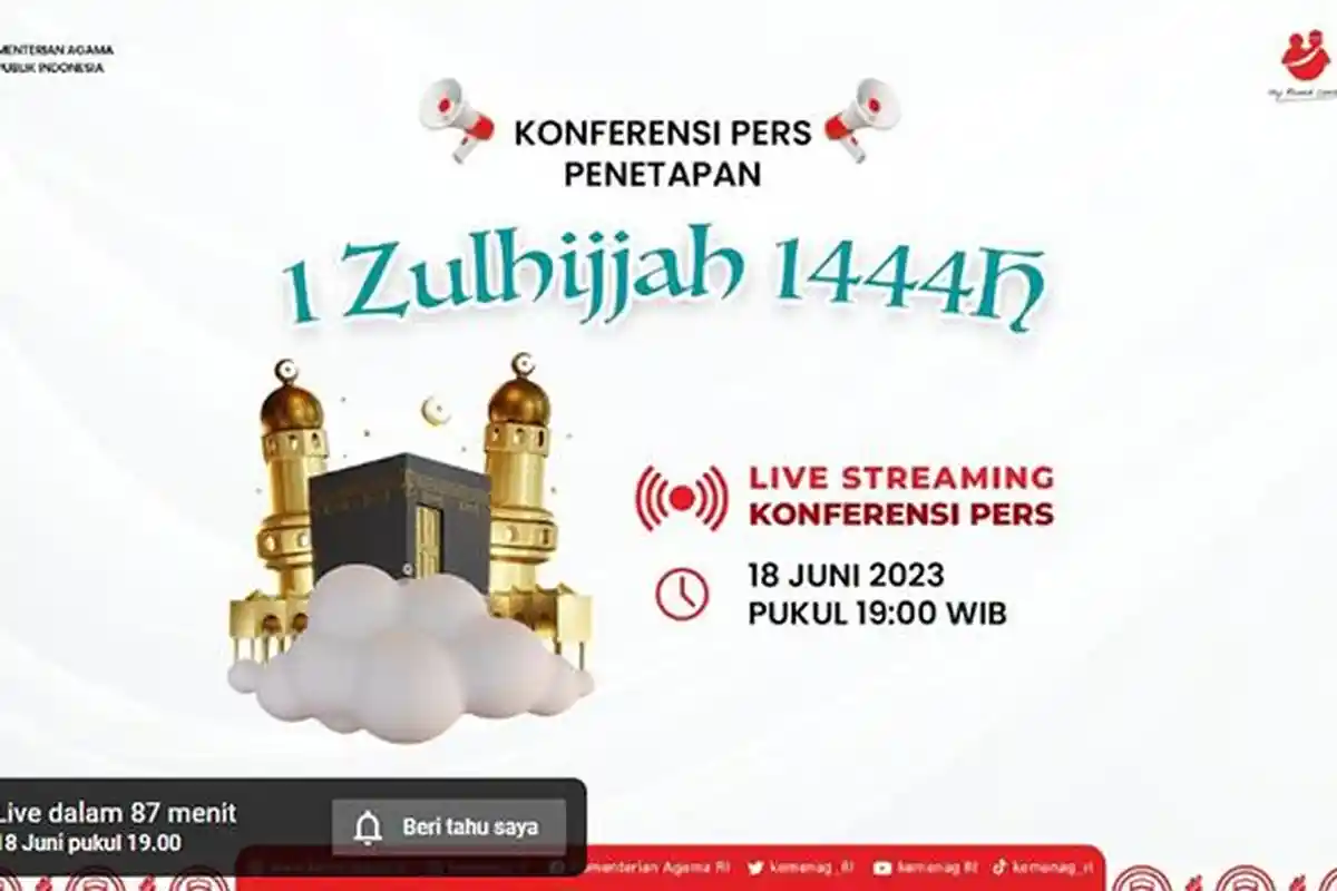 Hasil Sidang Isbat Awal 1 Zulhijah 1444 H Selasa 20 Juni 2023, Libur Dua Hari Lebaran Idul Adha 2023