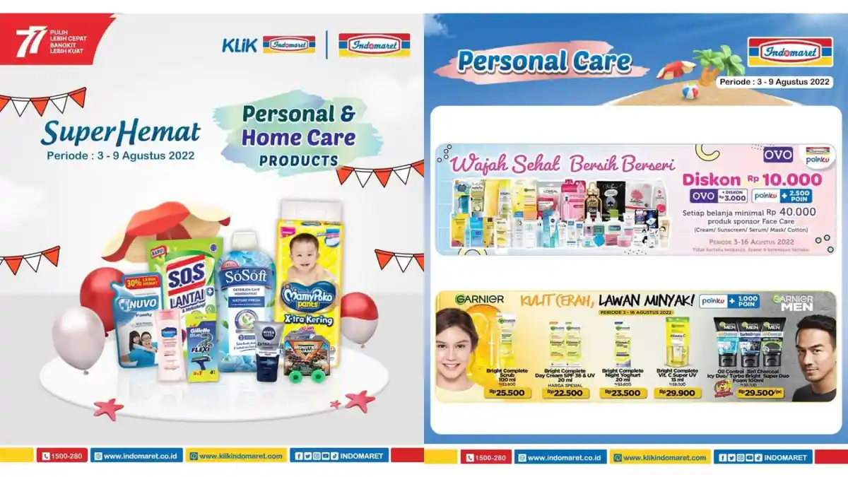 Promo Indomaret Hari Ini 3 Agustus 2022, Vaseline Rp 26.000, SOS Pembersih Lantai Rp 9.900
