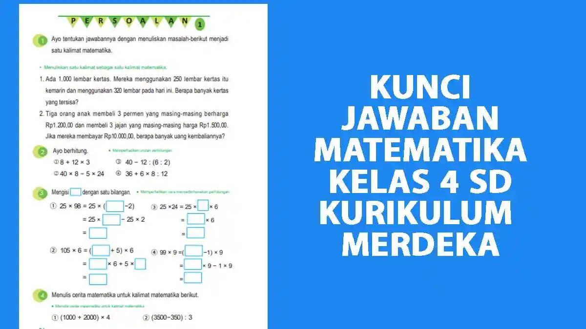 Kunci Jawaban Matematika Kelas 4 Halaman 16 Volume 2 Kurikulum Merdeka