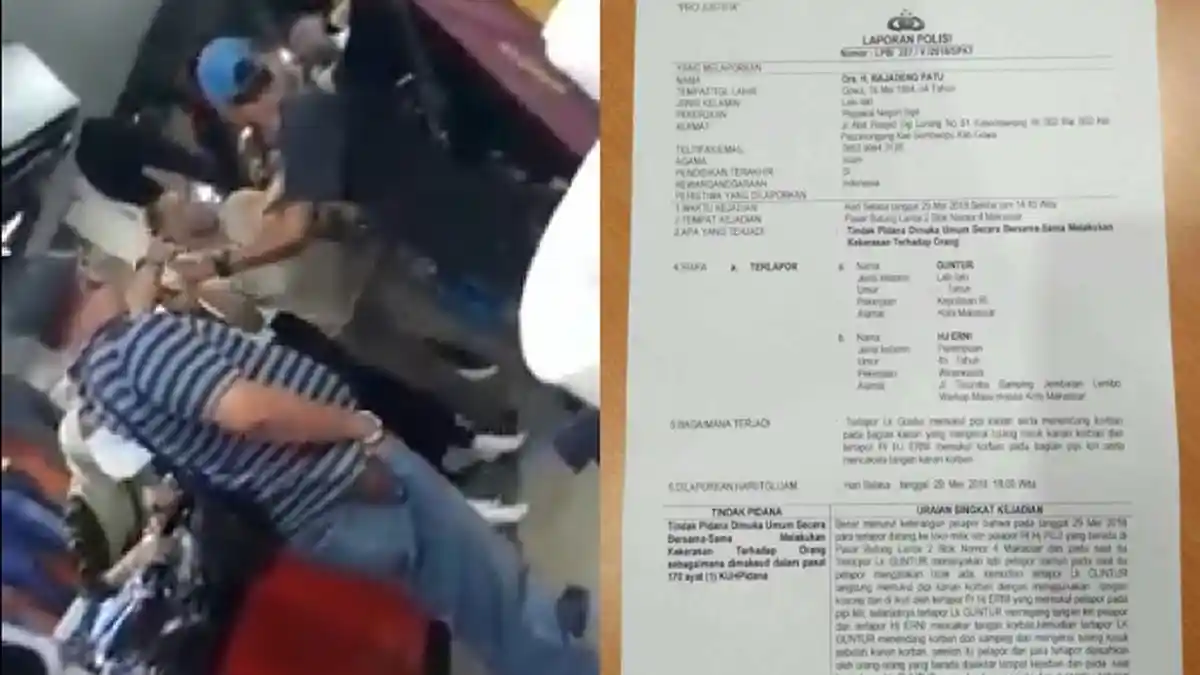 Viral di Media Sosial, Diduga Oknum Polisi dan Istri Pukul Pemilik Toko di Makassar